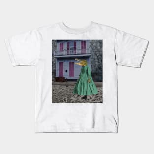 Gator Girl in the French Quarter Kids T-Shirt